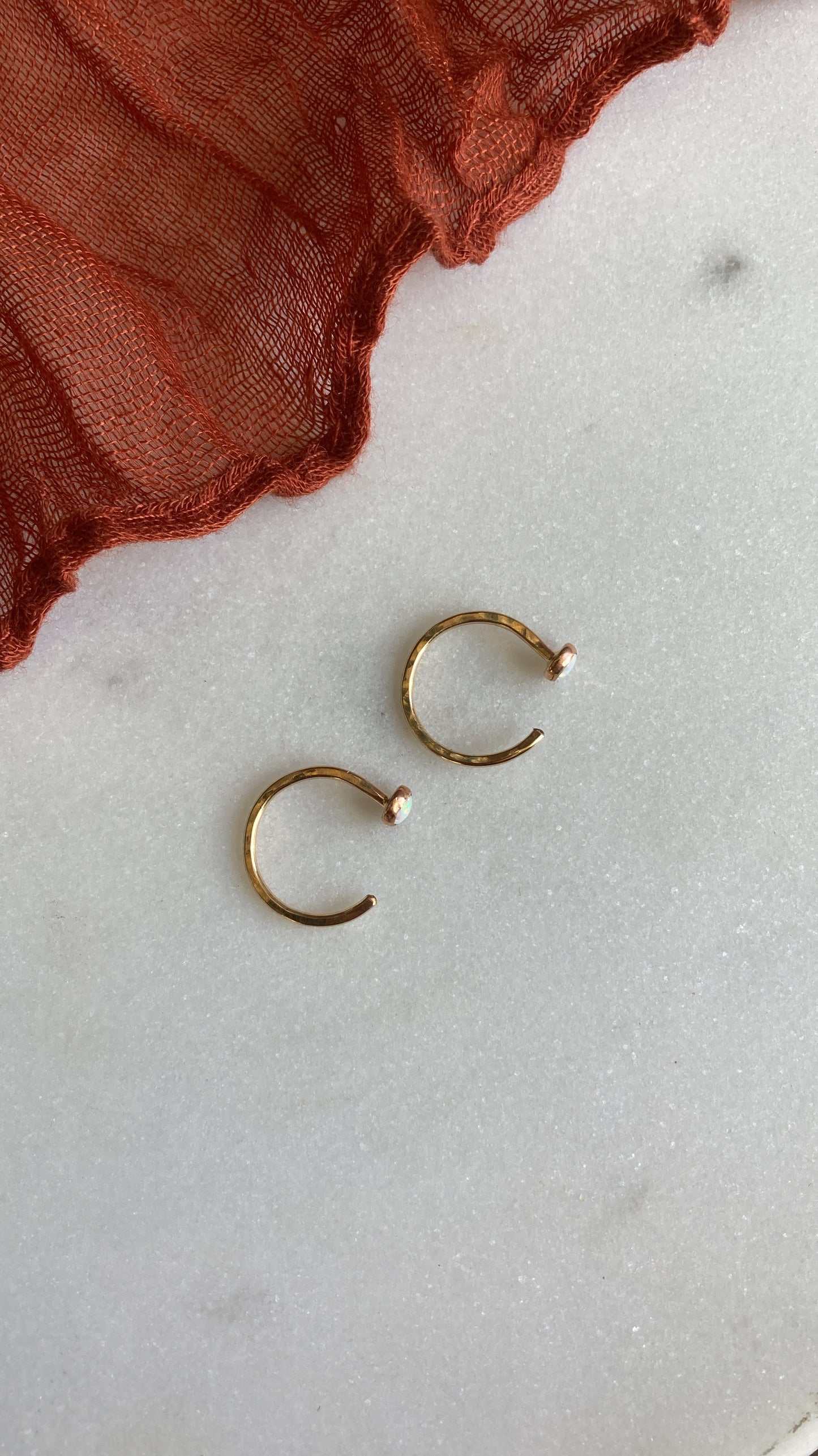 Slip On Birthstone Hoops