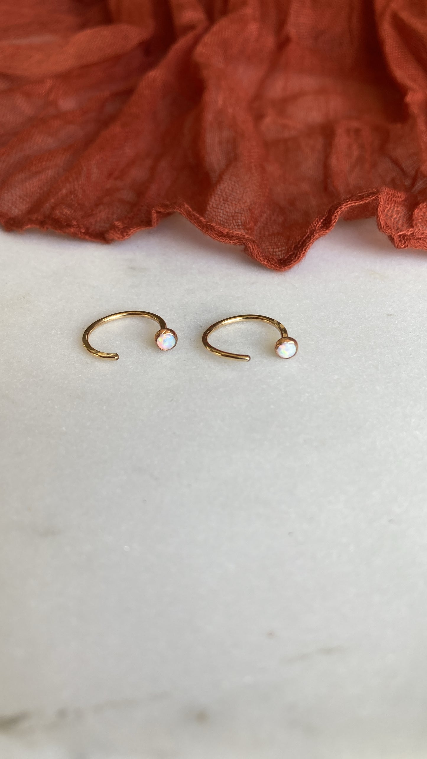 Slip On Birthstone Hoops