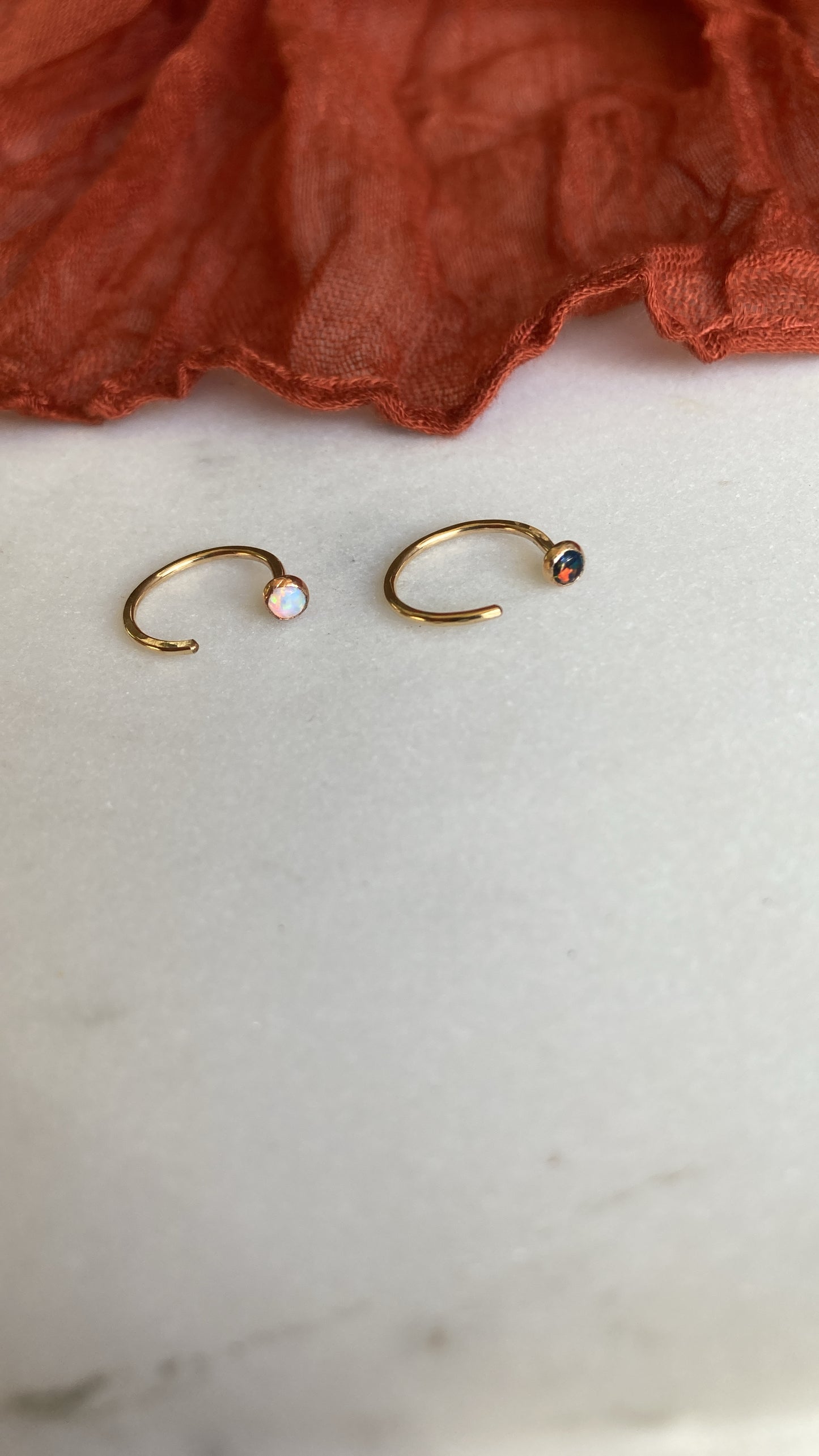 Slip On Birthstone Hoops