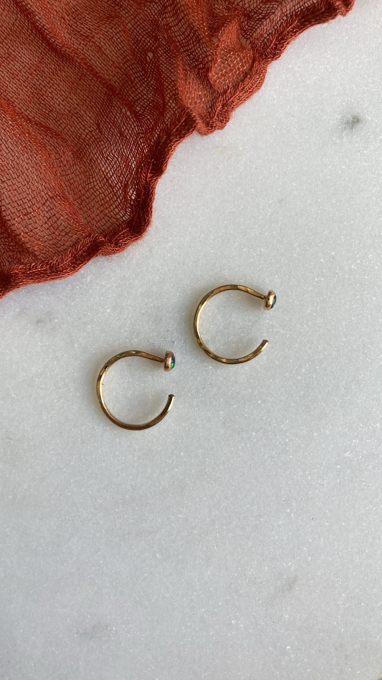 Slip On Birthstone Hoops