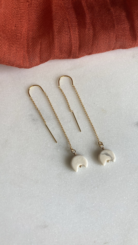 Howlite Mahina Threaders