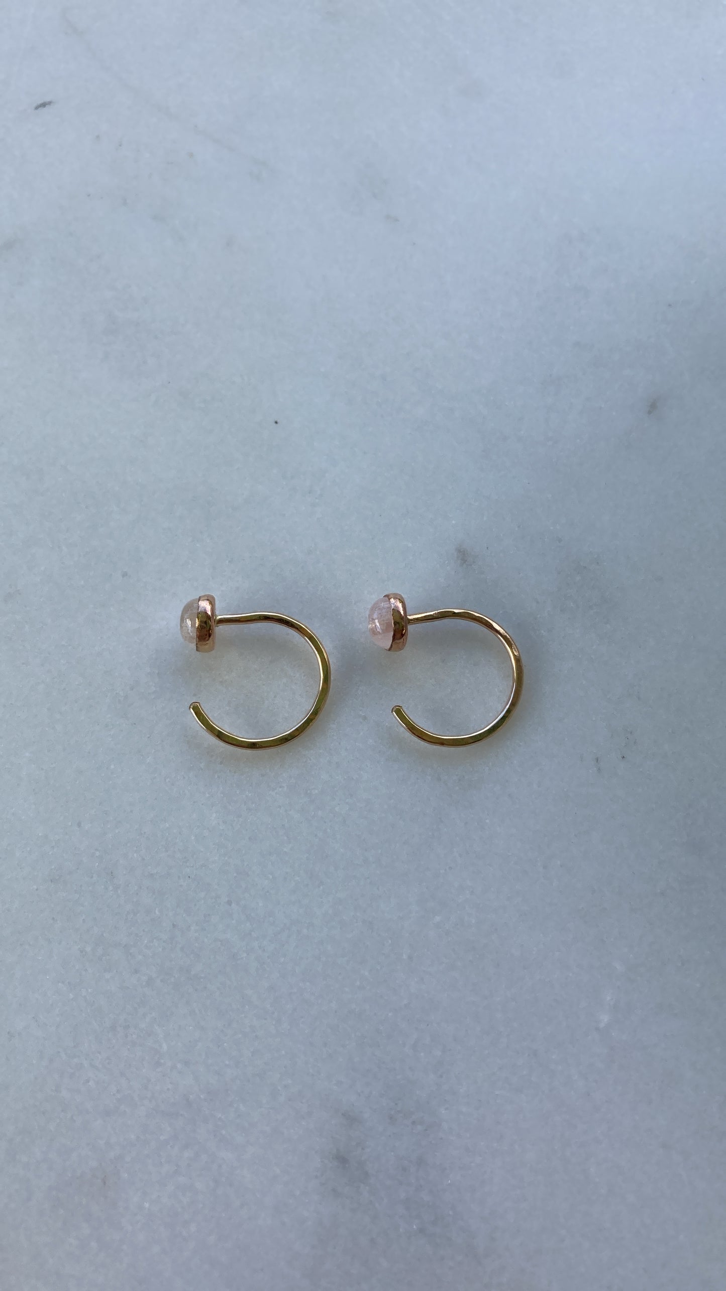 Slip On Birthstone Hoops