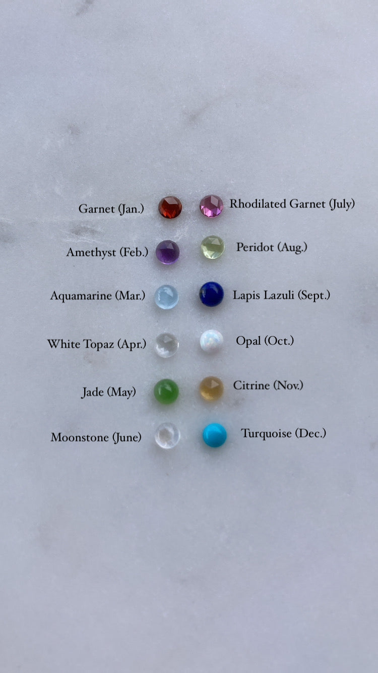 Slip On Birthstone Hoops