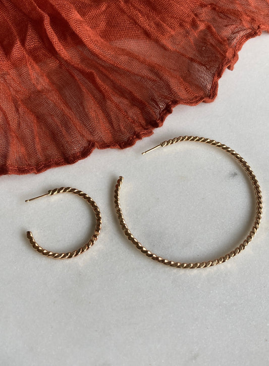 Rootsy Roots Hoop Studs