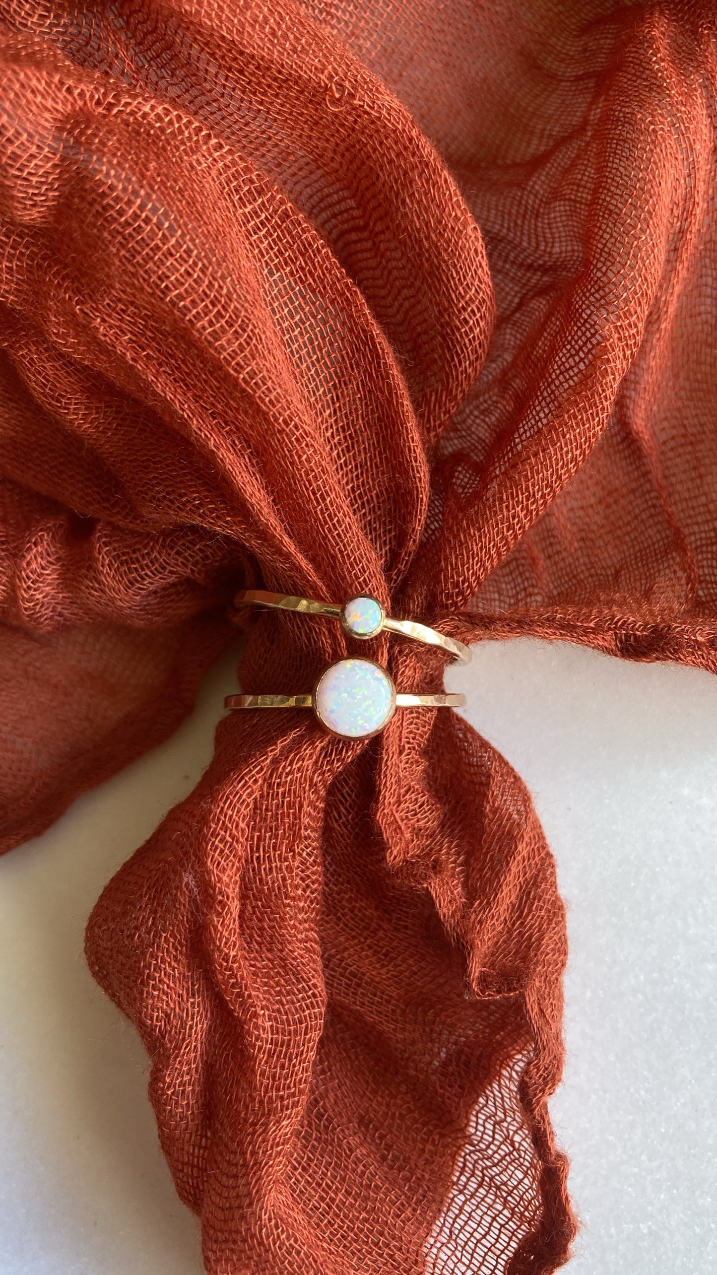 White Opal Ring